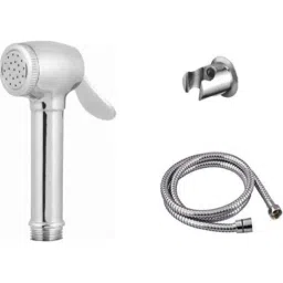 Prestige Flora Brass Chrome Finish Health Faucet with Flexible 1m Stainless Steel Tube &a; Wall Hook-picture-35