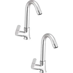 Prestige Ocean Brass Chrome Finish Swan Neck Pillar Tap (Pack of 2)-picture-43