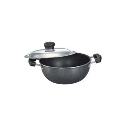 Prestige Omega Black Select Plus Flat Base 200 mm Kadai with SS Lid - Set of 1-picture-31