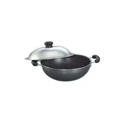Prestige Omega Black Select Plus Round Base 200 mm Kadai with SS Lid - Set of 1-picture-37