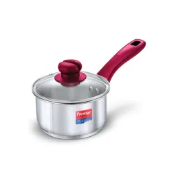Prestige Platina Popular Stainless Steel Gas & Induction Compatible Sauce Pan with Glass Lid (180mm)-picture-42