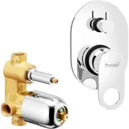 Prestige Prime Brass Chrome Finish Silver Single Lever 2 Inlet Wall Mounted Diverter Faucet-picture-12