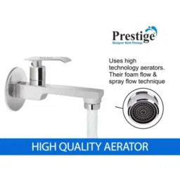 Prestige Qubix Brass Chrome Finish Long Body Bib Cock image 4