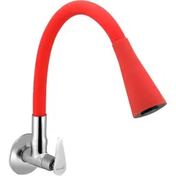 Prestige Slim Brass Chrome Finish Red Smart Flexible Sink Cock-picture-12