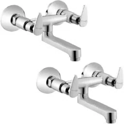 Prestige Snow Brass Chrome Finish Silver Non Telephonic Wall Mixer (Pack of 2)-picture-32