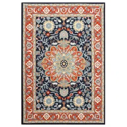 presto Orange Traditional Wool 6 ft x 9 ft Hand Tufted Carpet image 2