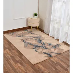 presto Beige Abstract Wool 6 ft x 9 ft Hand Tufted Carpet-picture-38