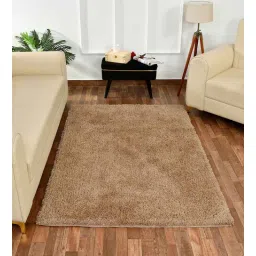 presto Beige Solid Polyester 5 ft x 7 ft Machine made Carpet-picture-17