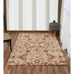 presto Beige Traditional Wool 4 ft x 6 Hand Tufted Carpet-picture-24