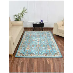 Presto Blue & Beige Polyester Traditional Carpet-picture-12