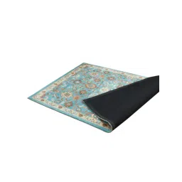 Presto Blue & Beige Polyester Traditional Carpet image 4