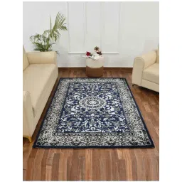 Presto Blue & Grey Polyester Traditional Carpet-picture-17