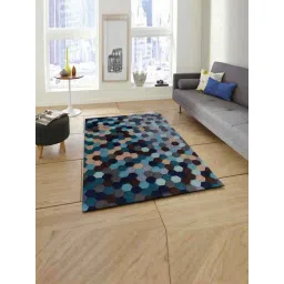 Presto Blue & Grey Wool Hand Tufted Carpet-picture-20