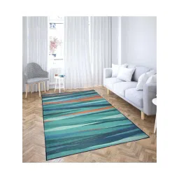 Presto Blue & Orange Polyester Washable Carpet-picture-42