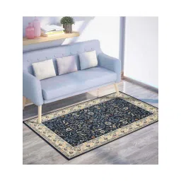 Presto Blue Polyester Traditional Washable Carpet-picture-33