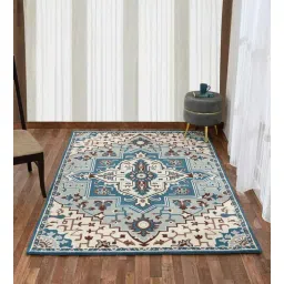 presto Blue Traditional Wool 4 ft x 6 Hand Tufted Carpet-picture-39
