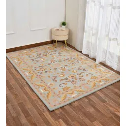 presto Blue Traditional Wool 6 ft x 9 ft Hand Tufted Carpet-picture-11