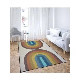 Presto Brown & Beige Polyester Washable Carpet-picture-35