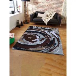 PRESTO Brown & Blue Geometric Rectangular Floor Carpet-picture-32