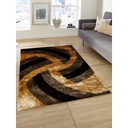PRESTO Brown & Gold-Toned Printed Anti-Skid Carpet-picture-37