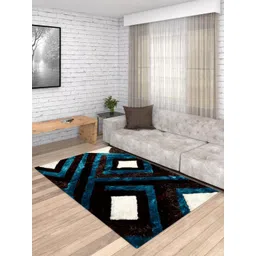 PRESTO Brown & Teal Blue Printed Anti-Skid Carpet-picture-25