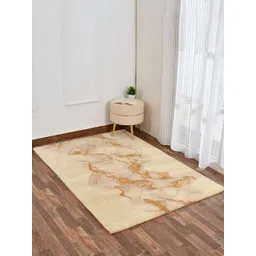 PRESTO Cream Coloured & Beige Abstract Printed Hand Tufted Woollen Carpet-picture-42
