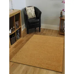 PRESTO Golden Abstract Hand Tufted Wool Anti-Skid Carpet-picture-20