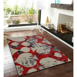 presto Grey Abstract Polyester 5 ft x 7 ft Hand Tufted Carpet-picture-15