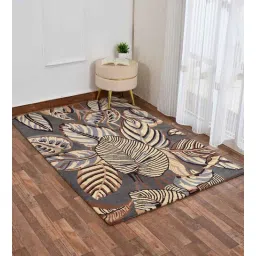 presto Grey Floral Wool 3 ft x 5 ft Hand Tufted Carpet-picture-35