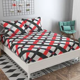 presto Multicolor Abstract 160 TC Cotton Double Size Bedsheet-picture-13