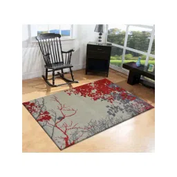 Presto Red & Beige Polyester Carpet-picture-29