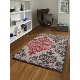 PRESTO Red & Brown Abstract Rectangular Floor Carpet-picture-17