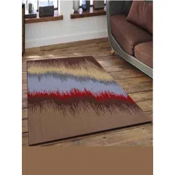 Presto Red & Brown Wool Hand Tufted Carpet-picture-12