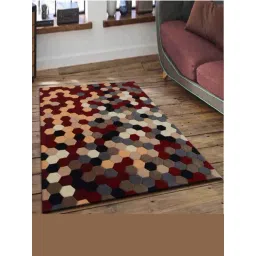 Presto Red & Grey Wool Hand Tufted Carpet-picture-26