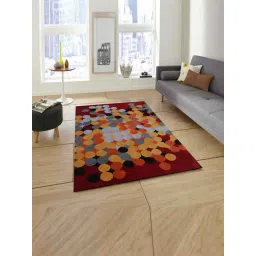 Presto Red & Yellow Wool Hand Tufted Carpet-picture-16