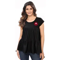 Prettify Black Regular Fit Top-picture-33