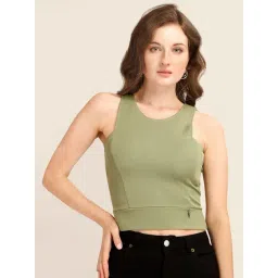 Prettify Light Green Regular Fit Crop Top-picture-11