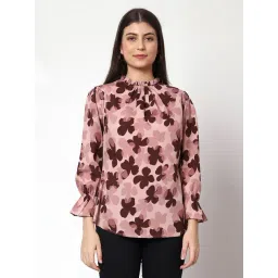 Prettify Pink & Maroon Floral Print Top-picture-14