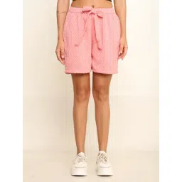 Prettify Pink Self Design Shorts-picture-26