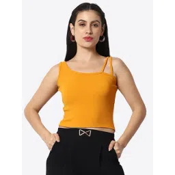 Prettify Yellow Regular Fit Crop Top-picture-27