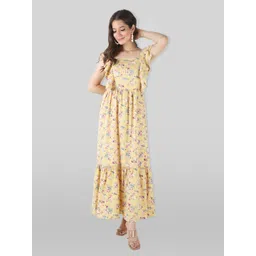 PRETTY LOVING THING Yellow Floral Maxi Maxi Dress-picture-13