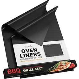 PrettyCare Oven Liners for Bottom of Oven - 2 Pack Large Heavy Duty Mats, 16.25”x23” Non-Stick Reusable Liner for Electric, Gas, Toasters, Grills - BPA & PFOA Free Kitchen Accessory to Keep It Clean-picture-26