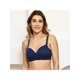 Prettycat Women Lightly Padded T-Shirt Bra With Rhinestone Strap image 1