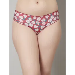 PrettyCat Women Red Floral Printed Bikini Briefs-picture-32