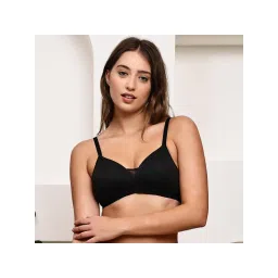 PrettyCat Womens Comfort Lightly Padded Non-Wired T-shirt Bra - Black-picture-23