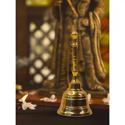 prettykrafts Gold Toned Pure Brass Mandir Temple Bell-picture-19