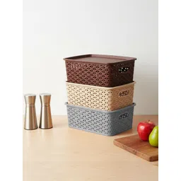 prettykrafts Grey Set of 3 Regular Drawer Organiser Organisers-picture-26