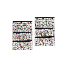 prettykrafts White & Blue 2 Pieces Reusable Multi-Utility Organisers-picture-31