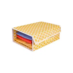 prettykrafts Yellow & White Geometric Reusable Multi-Utility Organisers-picture-31