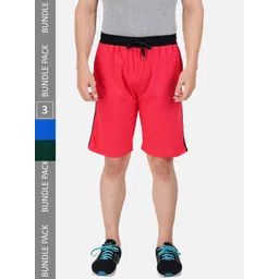 PRIDE APPAREL Men Pack Of 3 Antimicrobial Technology pure Cotton Sports Shorts-picture-10